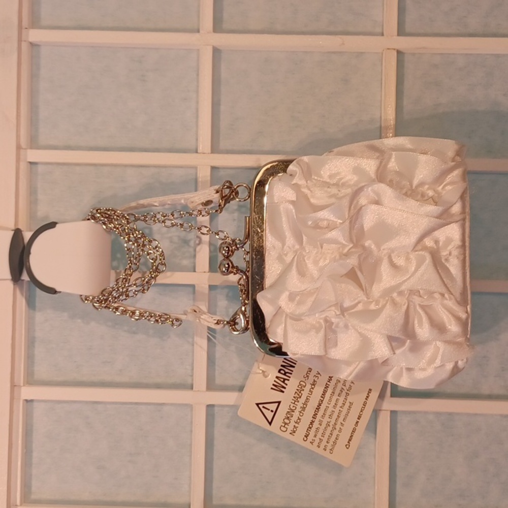 NEW! Girls white purse - flower girl confirmation 5504